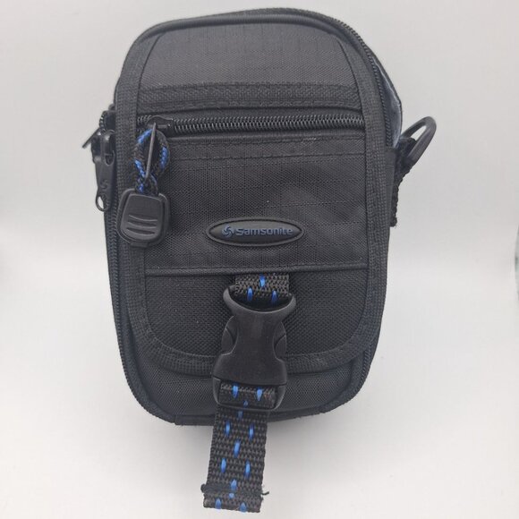 Samsonite Camera Case Pouch Zipper Clip Digital Belt 6 Inch Black Pockets - Picture 1 of 7